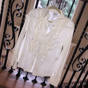 Red Valentino White Button Down Blouse